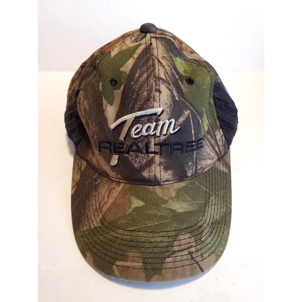 Signatures Men's Team Realtree Camoflauge Black Breathable Baseball Cap
